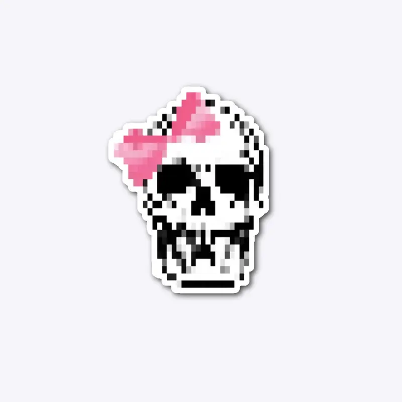 pixel skull